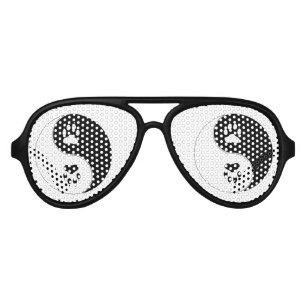 Lunettes De Fête Aviateur Empreinte de patte de Ying Yang