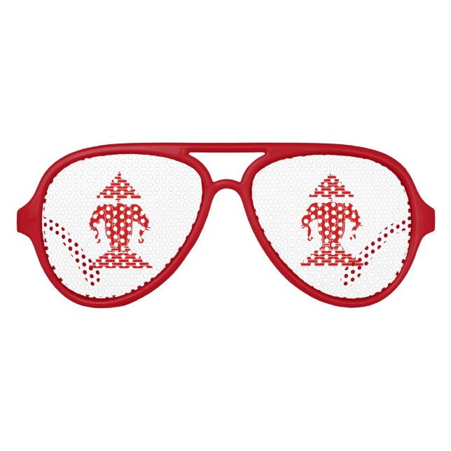 Lunettes De Fête Aviateur Erawan Trois éléphant en tête Lao / Laos Drapeau (Devant)