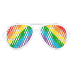 Lunettes De Fête Aviateur Festival Rainbow Motif Pride