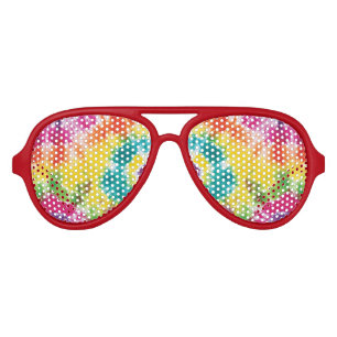 Lunettes De Fête Aviateur Fête d'anniversaire arc-en-ciel Tie Dye