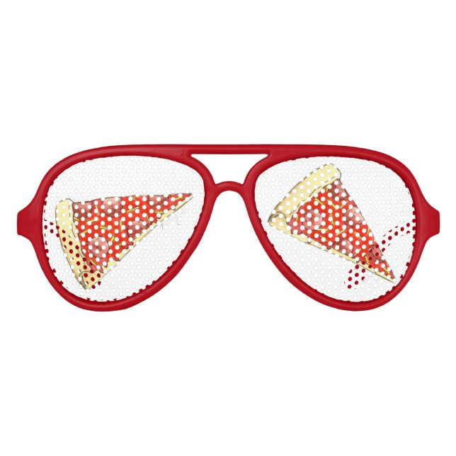Lunettes De Fête Aviateur FÊTE DE LA PIZZA ! Pepperoni Fromage Pizzeria tran (Devant)