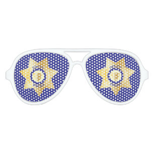 Lunettes De Fête Aviateur Fête de l'application de la loi insigne d'or adjoi