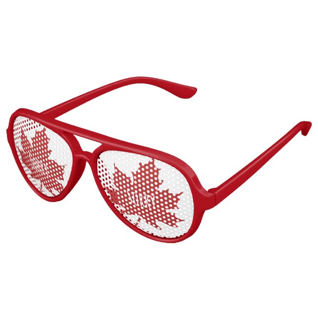 Lunettes De Fête Aviateur Fête du Canada (Angle)