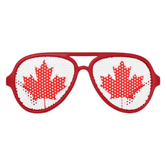 LUNETTES DE FÊTE AVIATEUR FEUILLE MAPLE DU CANADA