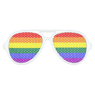 Lunettes De Fête Aviateur Fierté arc-en-ciel