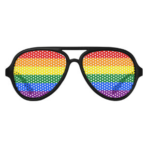 Lunettes De Fête Aviateur Fierté arc-en-ciel