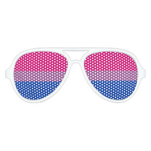 Lunettes De Fête Aviateur Fierté bisexuelle