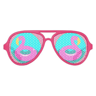 Lunettes De Fête Aviateur Filles de Flamingo Float Été Plage et Fête au Bord