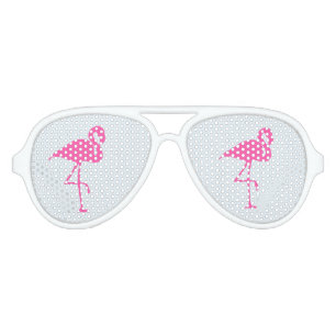 Lunettes De Fête Aviateur Flamant rose ROSE NOVELTY SOLEILS