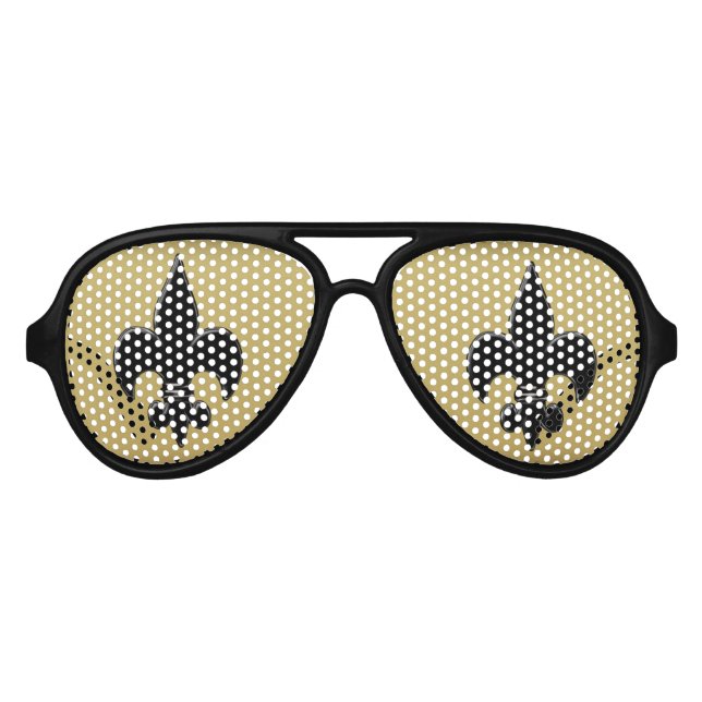 Lunettes De Fête Aviateur Fleur De Lis (Devant)