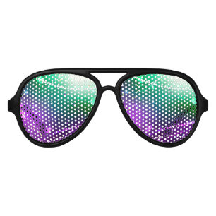 Lunettes De Fête Aviateur Fond festif violet de Mardi Gras