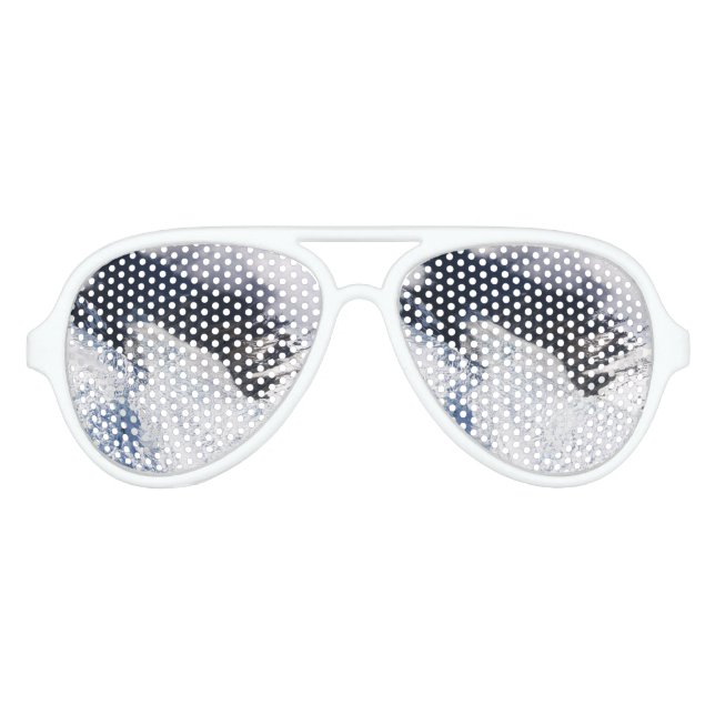 Lunettes De Fête Aviateur Franz Josef Glacier Vue aérienne, Nouvelle-Zélande (Devant)