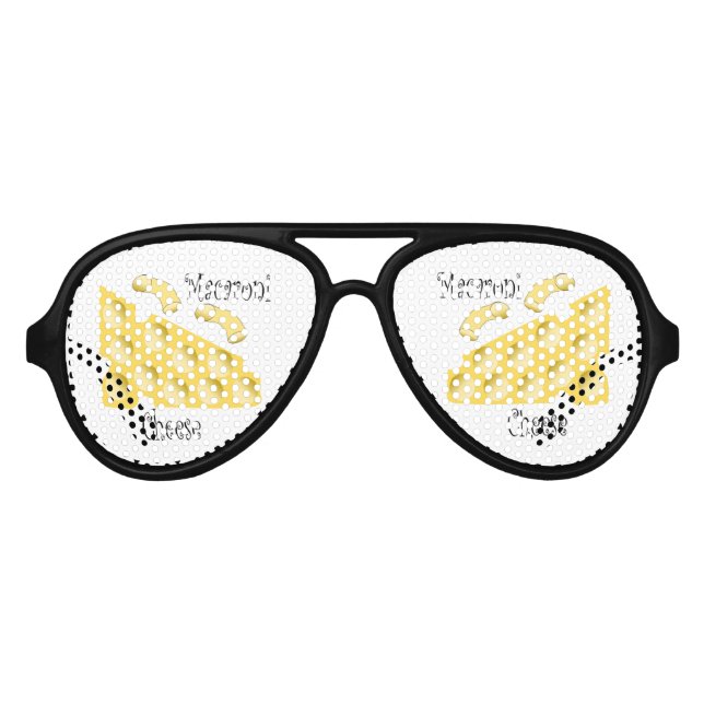 Lunettes De Fête Aviateur Fromage Macaroni (Devant)