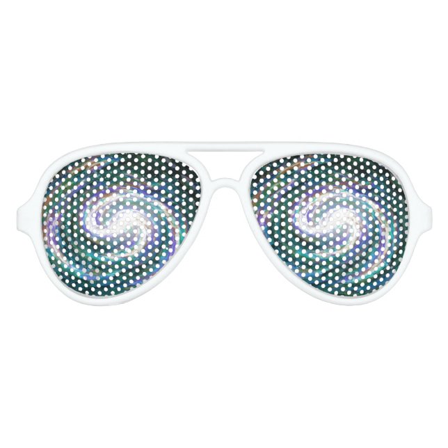 Lunettes De Fête Aviateur Galaxie spirale dans l'espace (Devant)