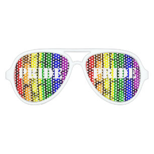 Lunettes De Fête Aviateur Gay pride Rainbow Bricks Avion Sun Glasses