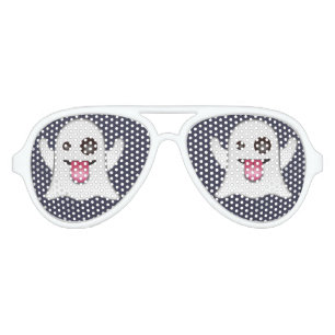 Lunettes De Fête Aviateur Ghost emoji halloween nuances de fête