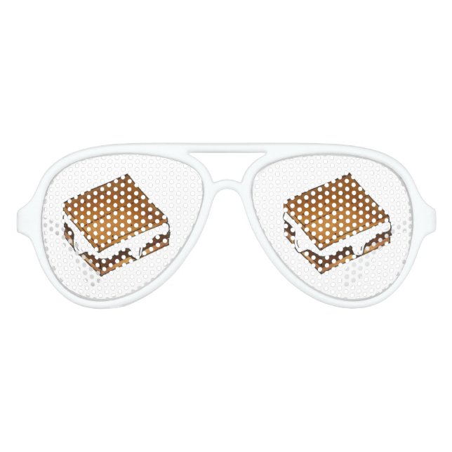 Lunettes De Fête Aviateur Gimme S'more Marshmallow Campfire S'mores Camp (Devant)