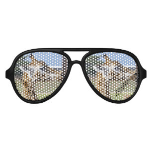 Lunettes De Fête Aviateur Girafe Pucker Up Baisers,