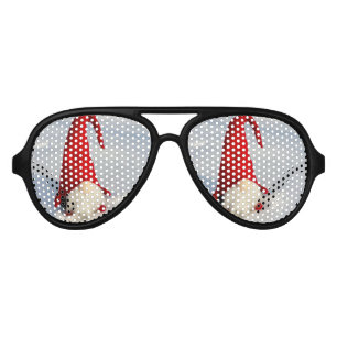 Lunettes De Fête Aviateur Gnome scandinave de Noël