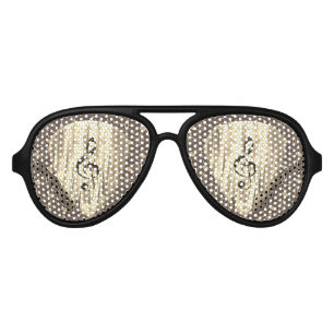 Lunettes De Fête Aviateur Golden Plectron - Design élégant pour les mélomane