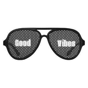 Lunettes De Fête Aviateur Good Vibes Party Shades
