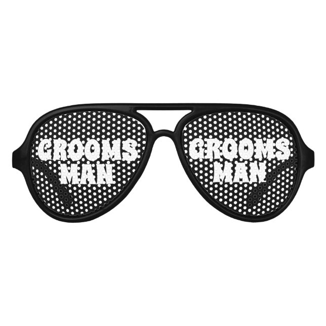 Lunettes De Fête Aviateur Grooms Man Meilleur Homme Mariage Fête Cadeau Favo (Devant)