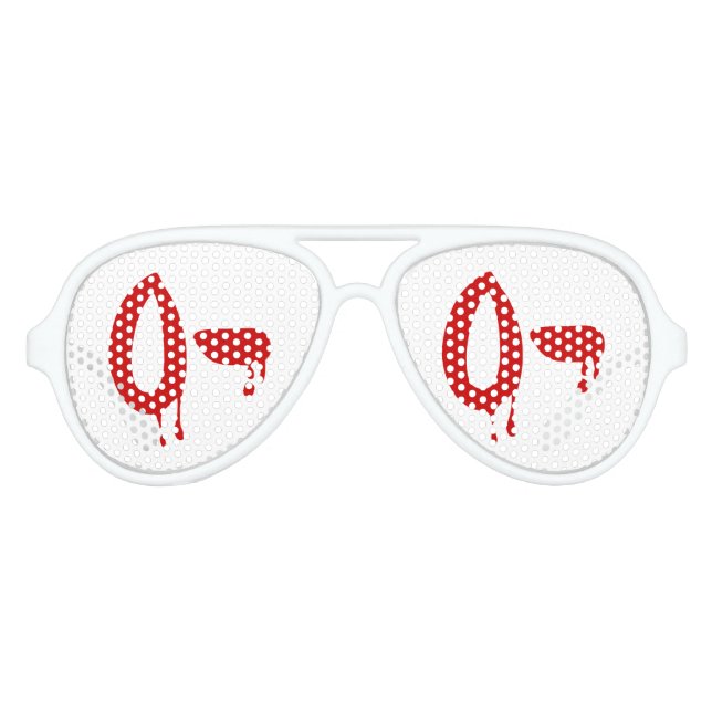 Lunettes De Fête Aviateur Groupe Sanitaire O- Hôpital Négatif #Horror (Devant)