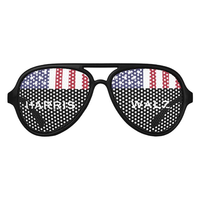 Lunettes De Fête Aviateur HARRIS WALZ 2024 États-Unis (Devant)