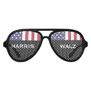 Lunettes De Fête Aviateur HARRIS WALZ USA Drapeau Aviateurs