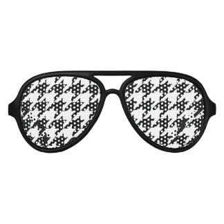 Lunettes De Fête Aviateur Houndstooth