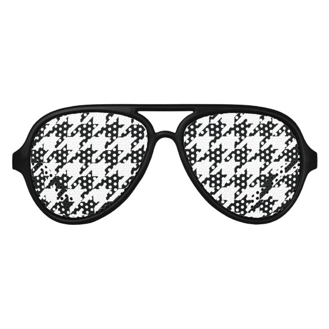 Lunettes De Fête Aviateur Houndstooth (Devant)