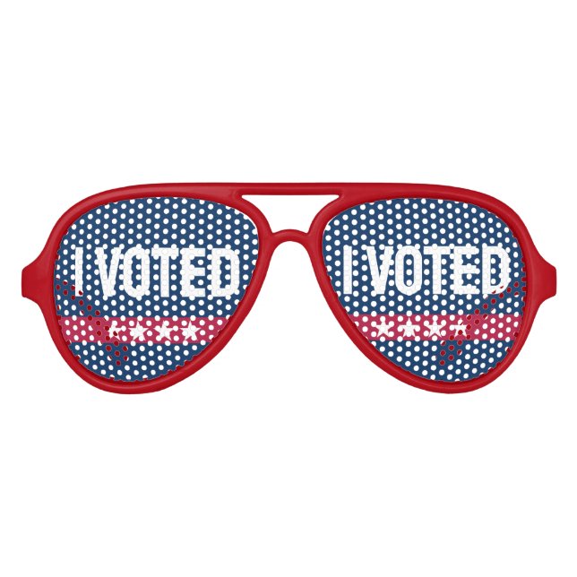 Lunettes De Fête Aviateur J'ai voté 2024 - Élection patriotique américaine (Devant)
