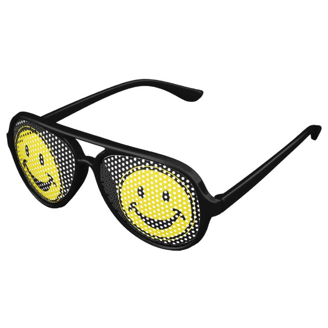 Lunettes De Fête Aviateur Jaune amusant + votre dos. & idées (Angle)
