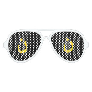 Lunettes De Fête Aviateur Jaune chrétien de croix de solidarité de symbole