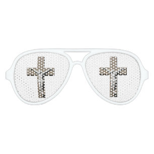 Lunettes De Fête Aviateur Jesuschrist sur une sculpture croisée