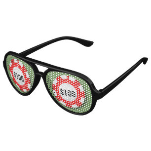 Lunettes De Fête Aviateur Jetons de poker de casino