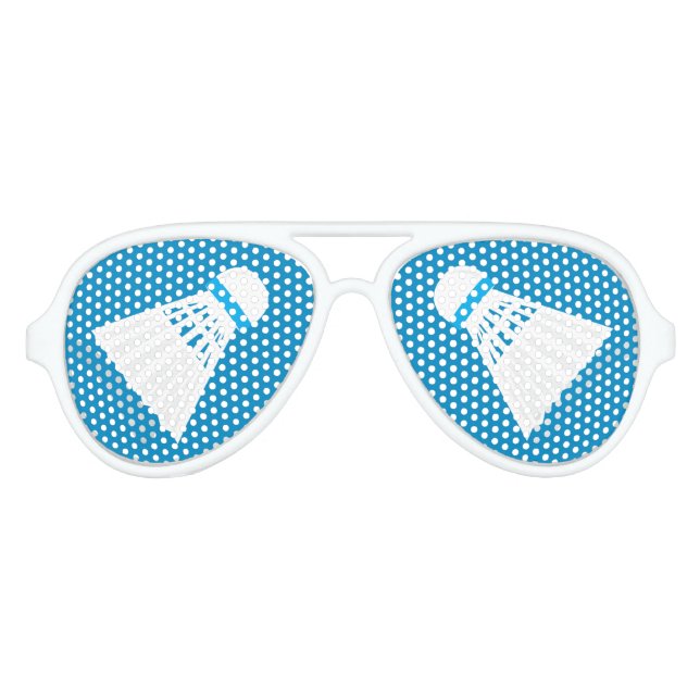 Lunettes De Fête Aviateur Joueur de Badminton Shuttlecock Design Party (Devant)
