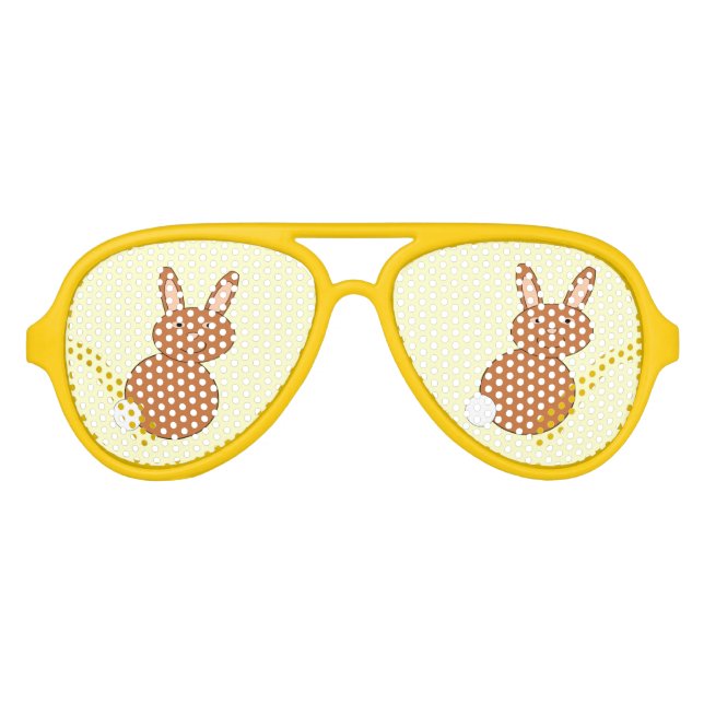 Lunettes De Fête Aviateur Joyeuses Fêtes de Lapin de Pâques Shades (Devant)
