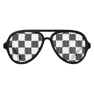 Lunettes De Fête Aviateur La partie Checkered d'emballage automatique de
