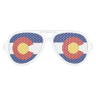 Lunettes De Fête Aviateur La partie de drapeau d'état du Colorado ombrage