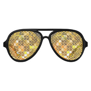 Lunettes De Fête Aviateur La partie d'or de boule de disco ombrage des