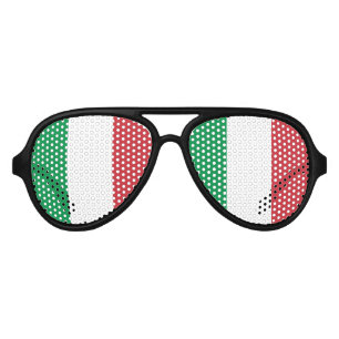 Lunettes De Fête Aviateur La partie italienne de fierté ombrage le drapeau