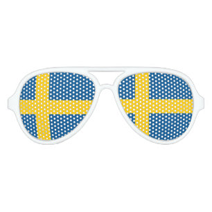 Lunettes De Fête Aviateur La partie suédoise de fierté ombrage le drapeau