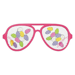 Lunettes De Fête Aviateur Lait roux moucheté Bonbon de chasse aux oeufs de P
