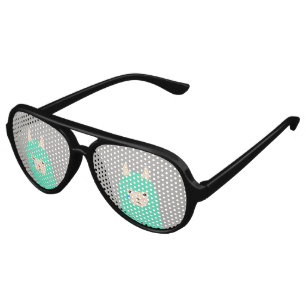 Lunettes De Fête Aviateur Lama triste d'Emoji