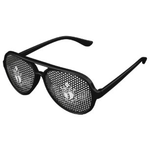 Lunettes De Fête Aviateur Le Claddagh (blanc)