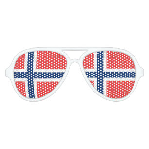 Lunettes De Fête Aviateur Le drapeau norvégien de la partie de la Norvège