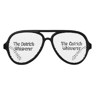 Lunettes De Fête Aviateur le murmure d'autruche