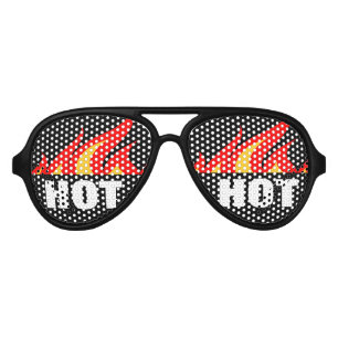 Lunettes De Fête Aviateur Les flammes chaudes party l'accessoire drôle de