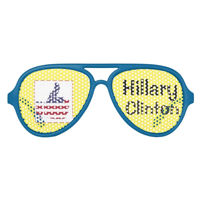 Lunettes De Fête Aviateur Les nuances d'Hillary Clinton avec l'inscription (Devant)